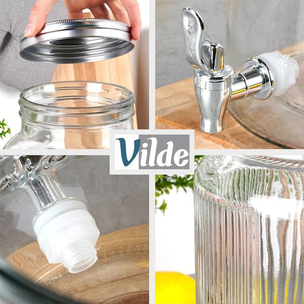 Glasbeholder til drikkevarer med hane 6,2 l