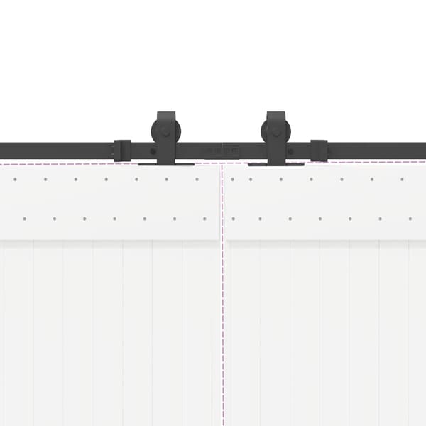 vidaXL monteringssystem til skydedør, 400 cm, stål, sort
