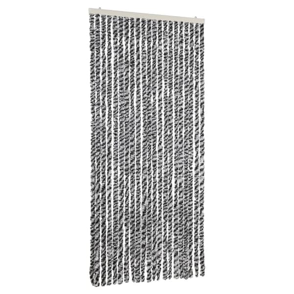 vidaXL insektnet, grå, sort og hvid, 90x220, chenille