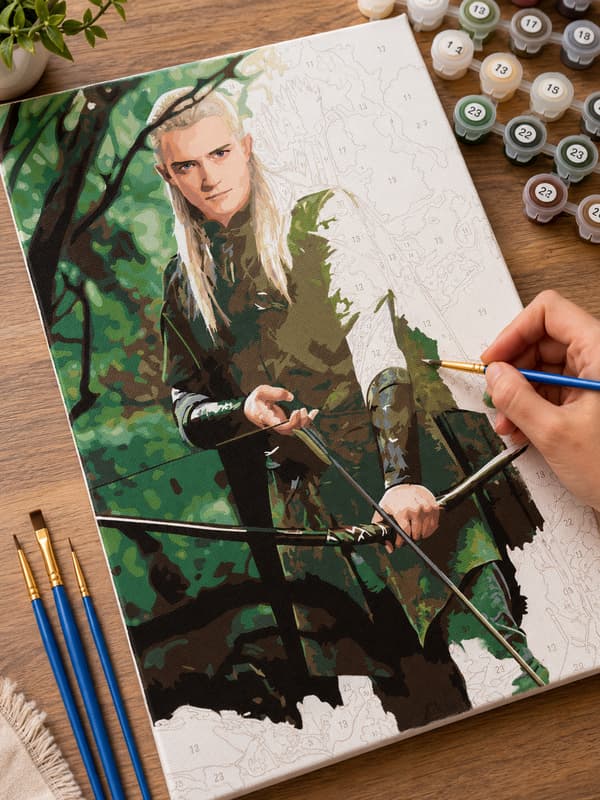 Maleri efter tal Billeder at male - Legolas Ringenes Herre 40x50cm