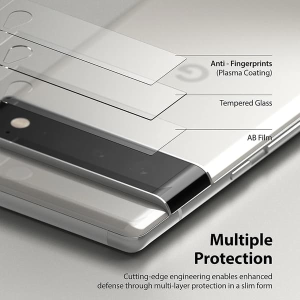 4x glas til kamera til Google Pixel 6 sort + gennemsigtig forstærket