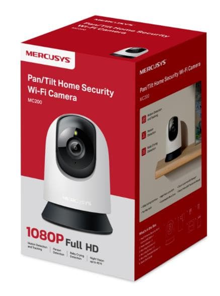 MERCUSYS MC210 IP-kamera sort-hvid