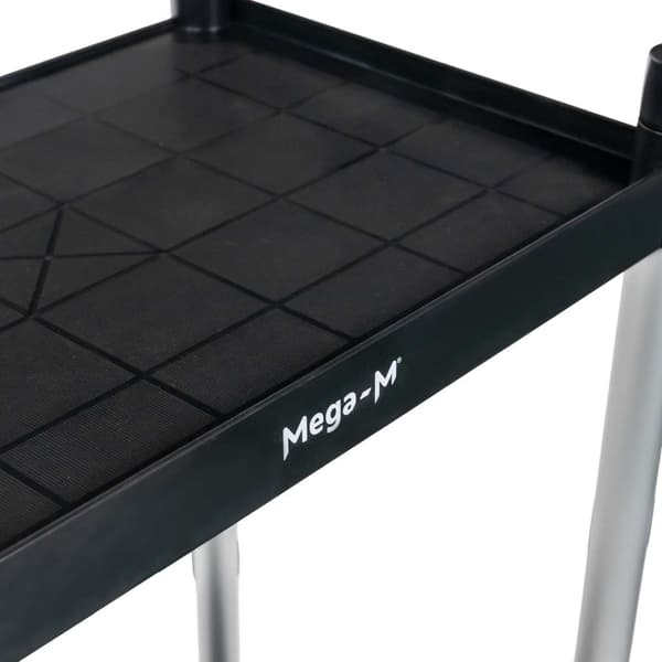 Mega-M servervogn 2-hyldestativ sort 80x40x95 cm