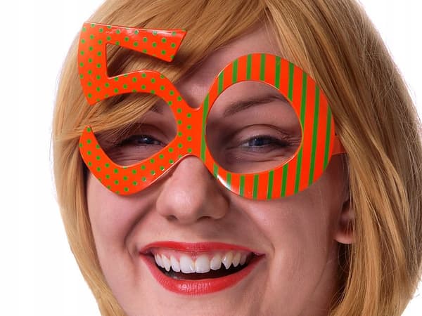 50-vuotissyntymäpäiväjuhlien lasit
