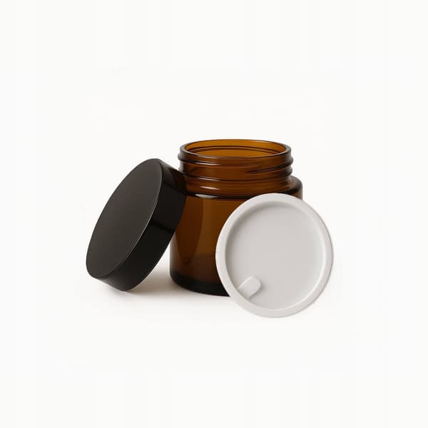 5x Glaskrukke BRUN 30g til Cremebalsam Kosmetik Gellys