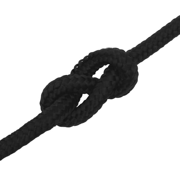 vidaXL Työköysi, musta, 14 mm, 25 m, polyesteri