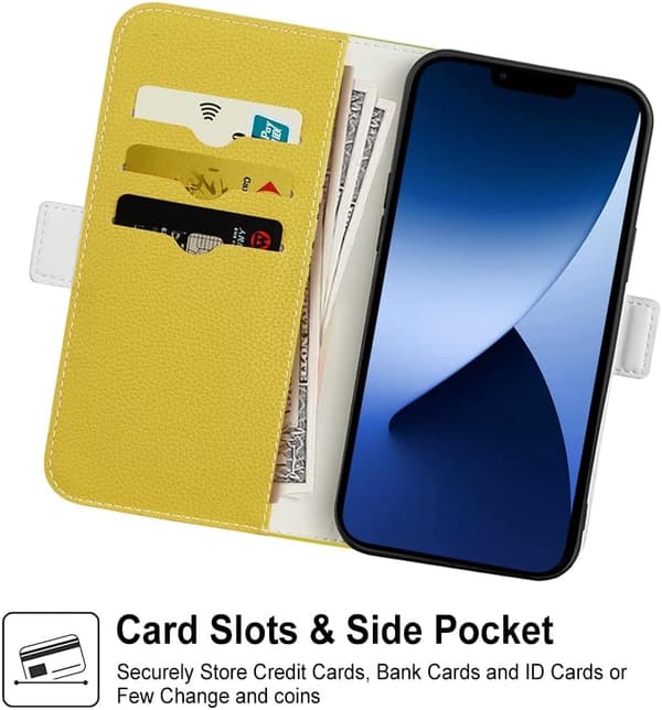 GULT ETUI TIL IPHONE 14 MAX 6,7' LÅSBAR LANYARD