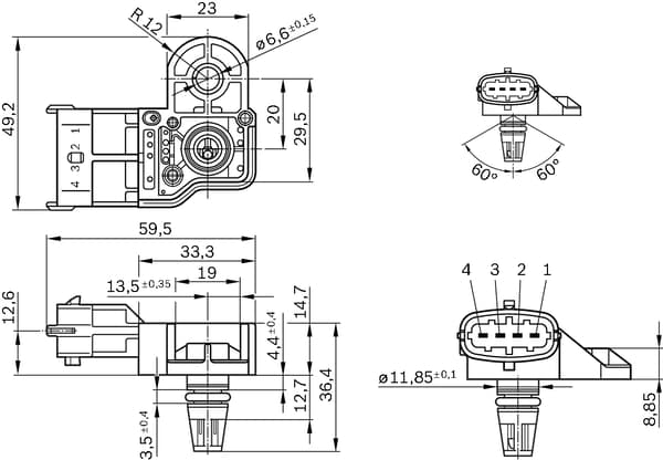TRYKSENSOR 0261230280 BOSCH