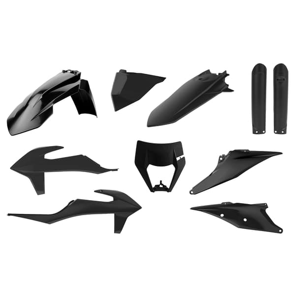 Polisport plastkit til KTM EXC 20-23 sort holdbar