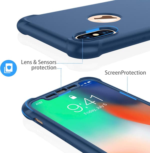 BAGETÆLLE TIL IPHONE XS MAX 6,5' BLÅT GLAS