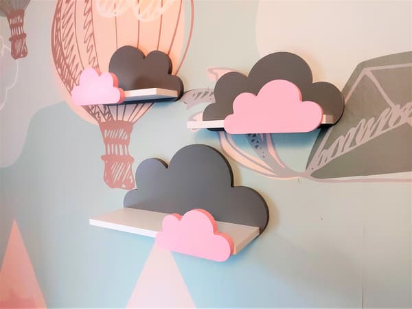 Cloud Shelves Sæt med 3 Moli-Galaxy - Cappuccino