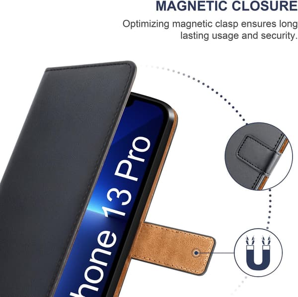 IPHONE 13 PRO -KUORI TAITETTAVA MUSTA
