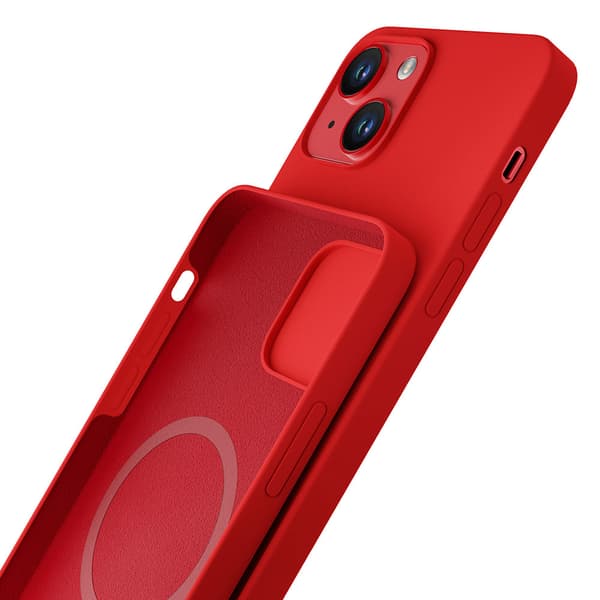 Apple iPhone 14 Plus - 3mk Hardy Silikon MagCase Röd