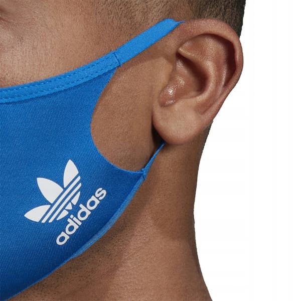 ADIDAS 3-PACK BLÅ MASKER MED LOGOTYP S WLI