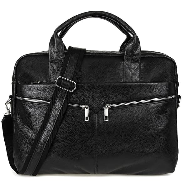 Beltimore Herre Lædertaske Stor Sort Laptoptaske J14