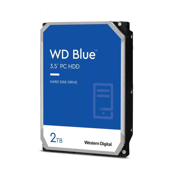 WD Blue 2TB 3,5” SATA WD20EZBX harddisk, 7200 o/min