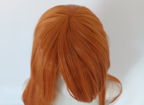 Paryk Rød Orange lang 90cm cosplay anime