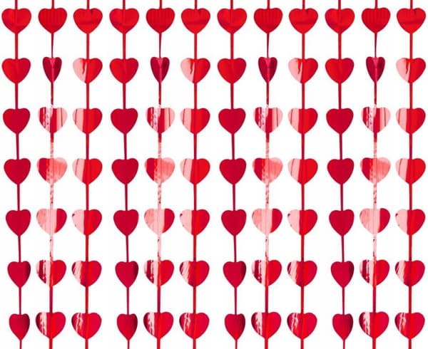 Valentinsdagsballoner gardinsæt