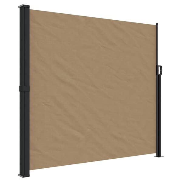vidaXL Utfällbar sidomarkis, taupe, 180x600 cm