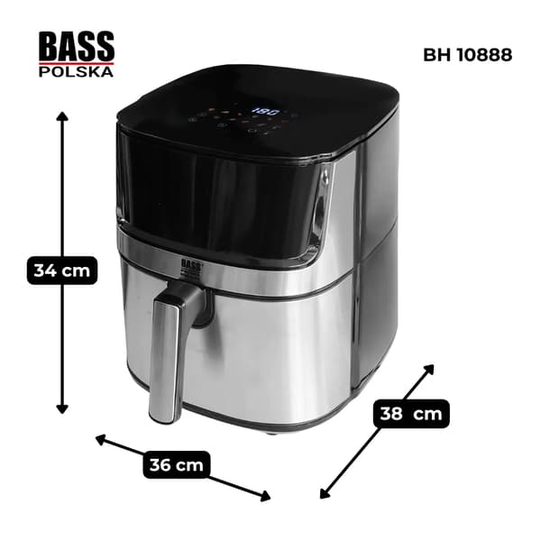 Airfryer 6,5L med topvindue