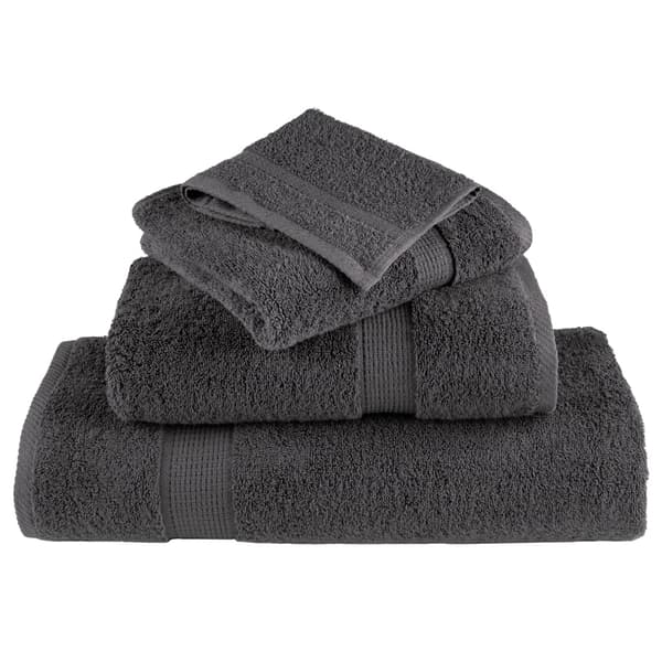 vidaXL Premiumhanddukar SOLUND, 4-pack, Antracit, 100x150 cm
