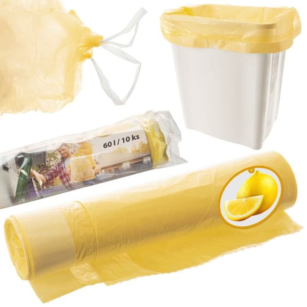 Citrondoftande sopsäckar 60 liter 10 st