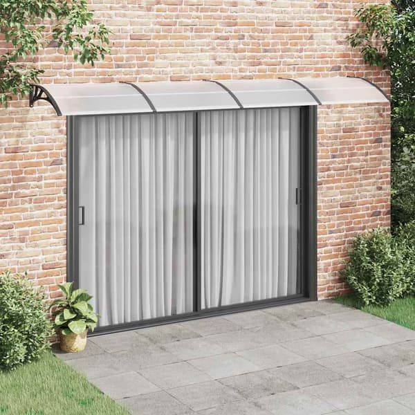 vidaXL dørmarkise sort 400x100 cm polycarbonat