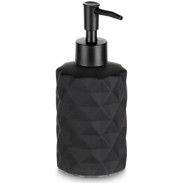 Lasinen musta saippuadispenseri 330 ml