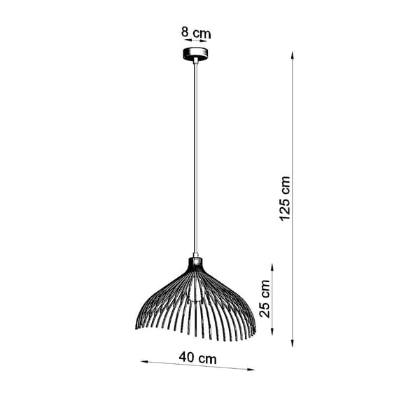 HÆNGELAMPE UMB 1 E27 SORT SOLLUX SL.0665