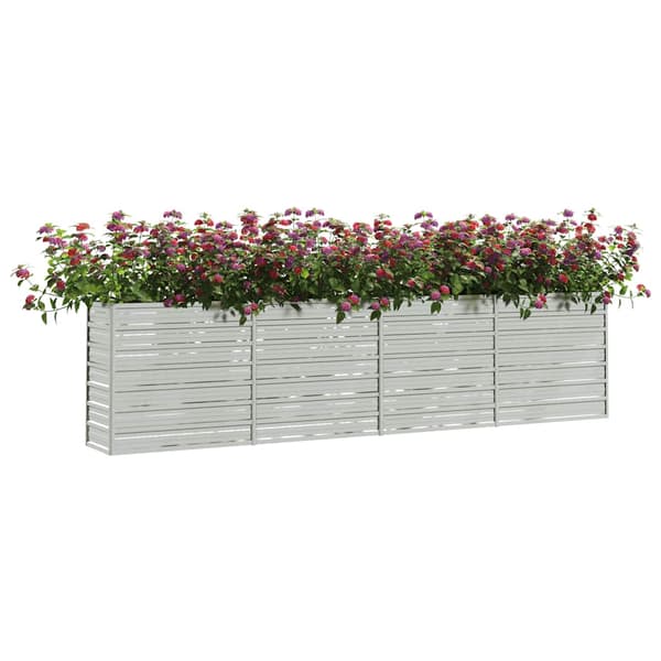 vidaXL Upphöjd blomlåda 320x40x77 cm galvaniserat stål