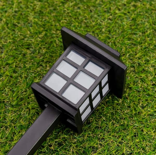 Solcellehavelampe LED-hus 6 dele sæt med skumringssensor