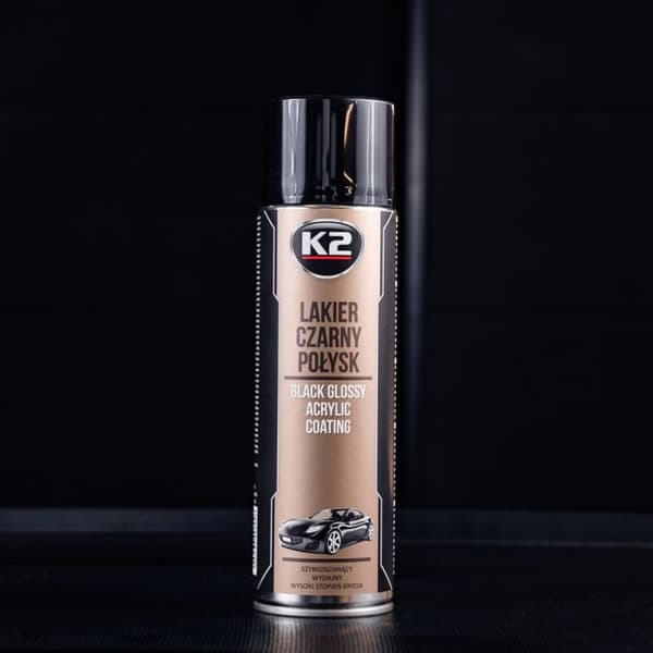 K2 L341 lakk sort glans 500ml akryl