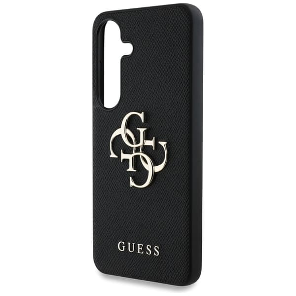 Guess Grained Big 4G Logo Small Classic Logo - Etui til Samsung Galaxy S25 (sort)