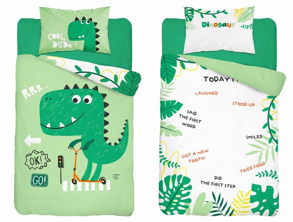 Detexpol bambuängkläder till Dino T-rex spjälsäng 90x120