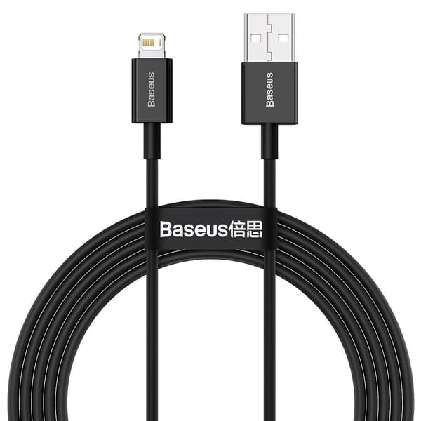 Baseus Superior Series USB till Lightning-kabel, 2.4A, 1m (svart)