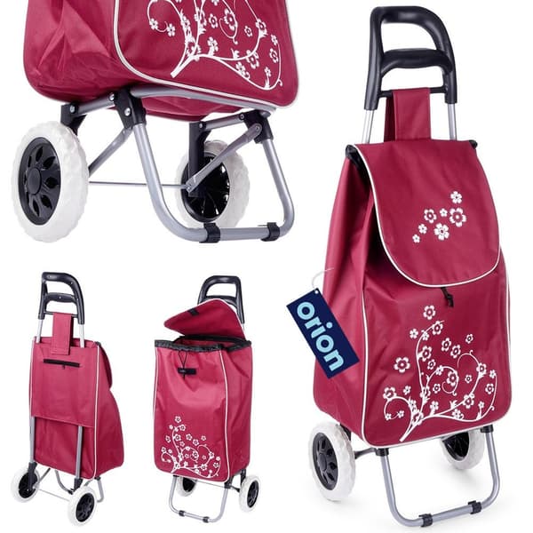 Ostoskärryt laukulla bordeaux 30 l