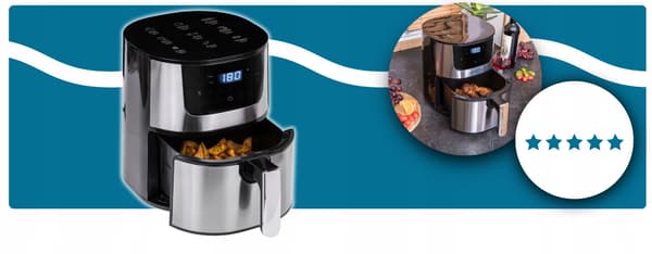 Airfryer Touchpanel 7 Programmer 4,5L 1400W
