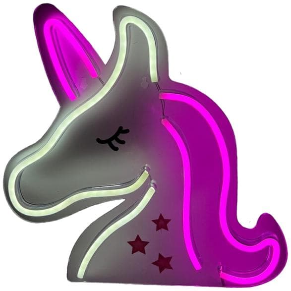Neon LED BELINE Enhörning Flerfärgad