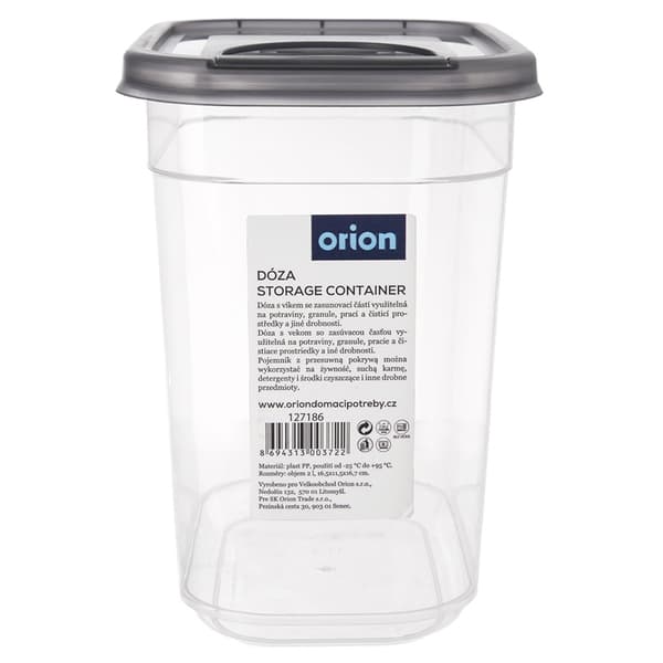 Behållare för bulkvaror med dispenser grå 1,9 l