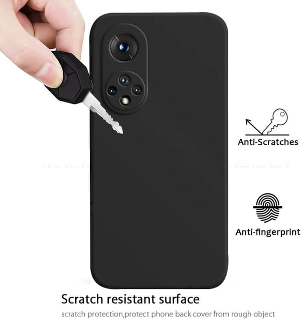 COVER TIL HUAWEI HONOR 50 SORT SILIKONE BAGSIDER
