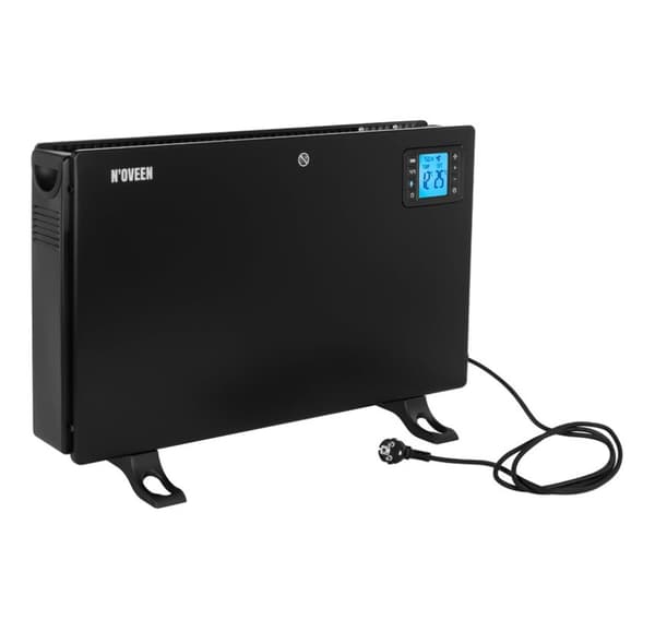 N'OVEEN CH7100 LCD Smart konvektorvarmer, sort, 2000 W