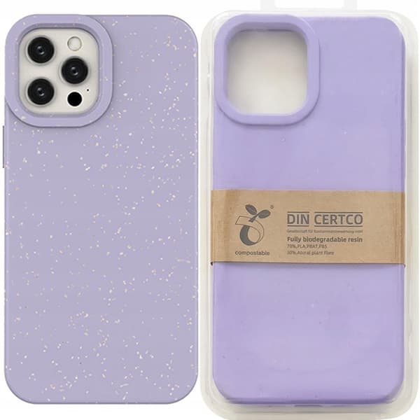 Eco Case iPhone 14 Plus Etui Silikone Nedbrydeligt Cover Lilla