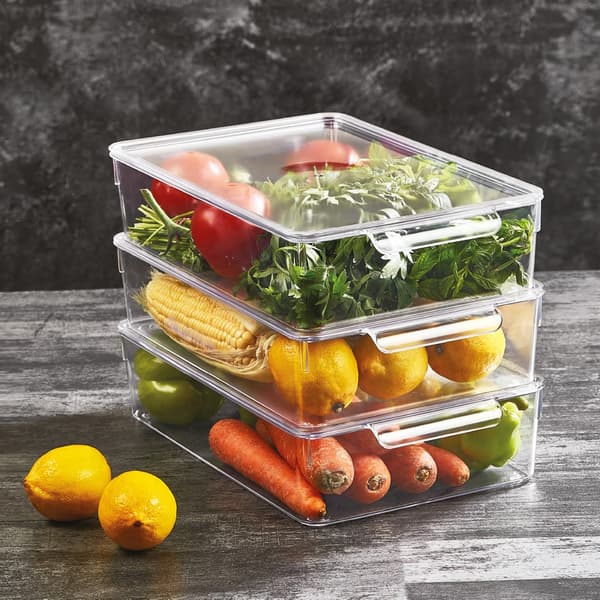 Organizer til køleskab med låg 32,5x20x7,5 cm