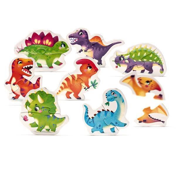 Pussel för montering dinosaurier djur färgglada bitar