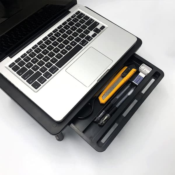 NANKIN sort laptop skærmstativ + skuffe