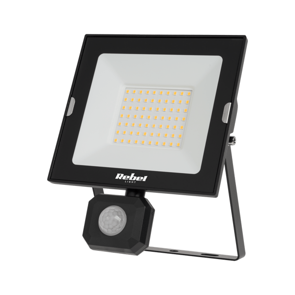 Halogen reflektor LED strålkastare lampa 50W rörelsesensor skymningssensor Rebel