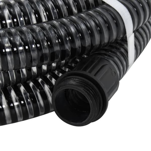 vidaXL sugeslange med messingkoblinger sort 1,1" 3 m PVC