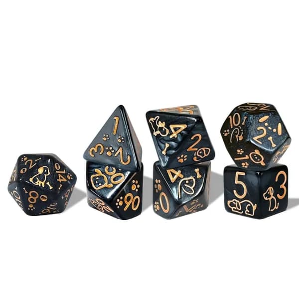SORT FLØJLSPOSE RPG TERNINGER MØNTER POSE 11,5x10 CM