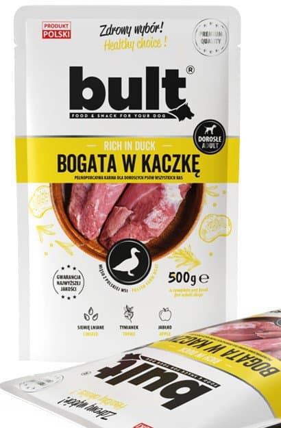 Bult | Vådfoder til hunde - luncheon meat | 500g pose - Rig på and 500g