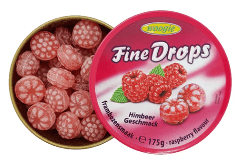 Woogie-karkit tölkissä Vadelma 175 g